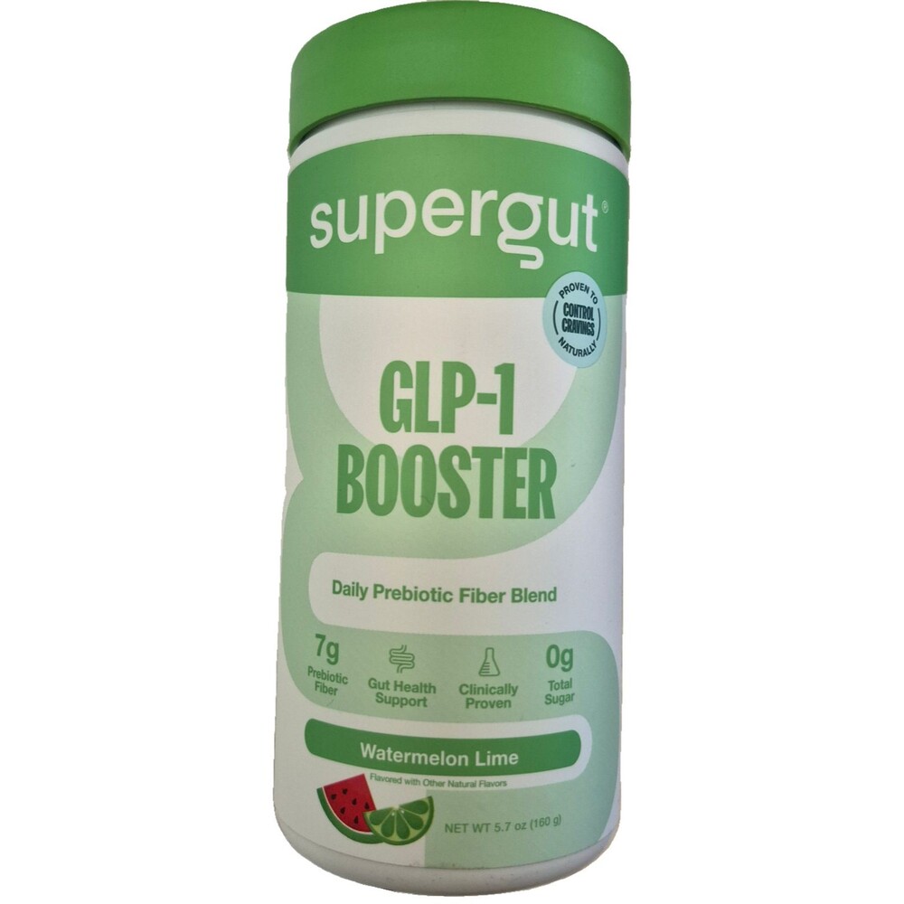 Supergut Booster Daily Prebiotic Fiber Blend Watermelon Lime Vegan Non GMO